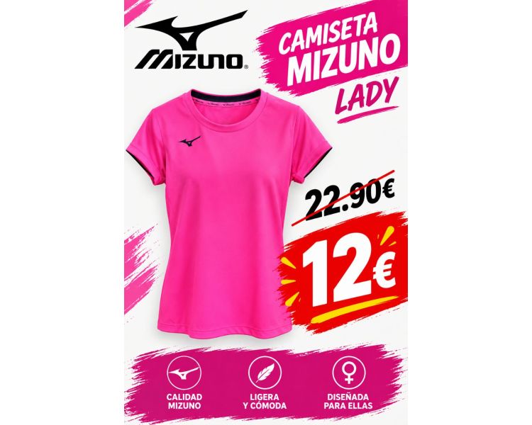 Oferta camiseta Mizuno Lady rosa